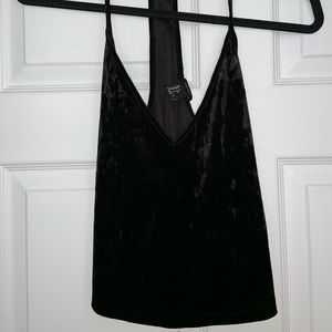 Black Velvet Tank Top